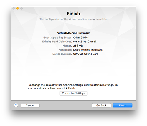 مراحل نصب Cloud Hosted Router روی VMware Fusion و ESXi 6.5