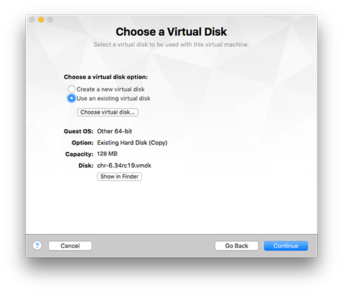 مراحل نصب Cloud Hosted Router روی VMware Fusion