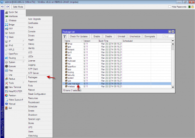 راه اندازی user manager برروی میکروتیک